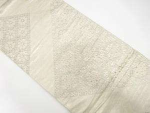アンティーク　菱に花模様織り出し袋帯（材料）